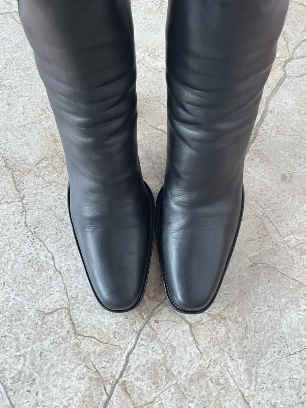 PRADA FW 2001 Calfskin Leather Side-Zip Lobster Heel Ankle Boots